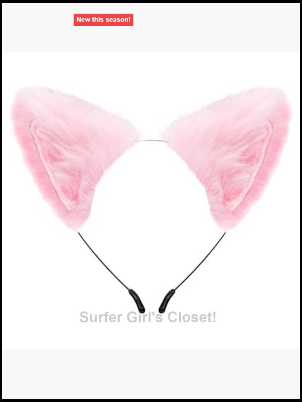Faux Fur Cat Ears Headband for Halloween Cosplay Costume